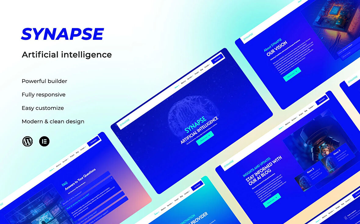 Synapse Artificial Intelligence Wordpress Teması