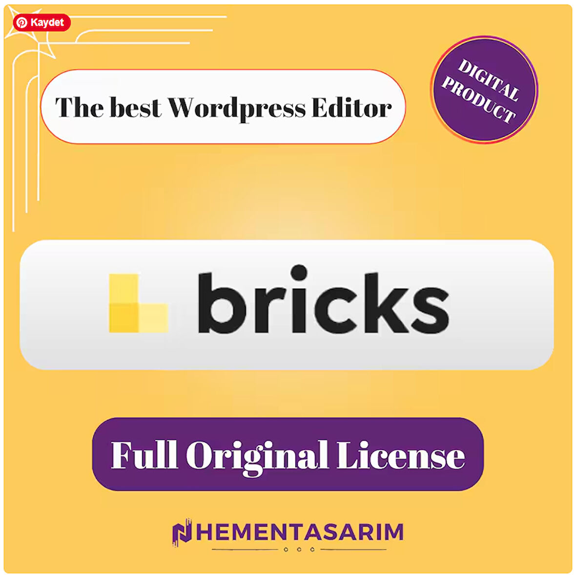 Bricks Builder PRO Wordpress Editör Teması + Orijinal Lisansı