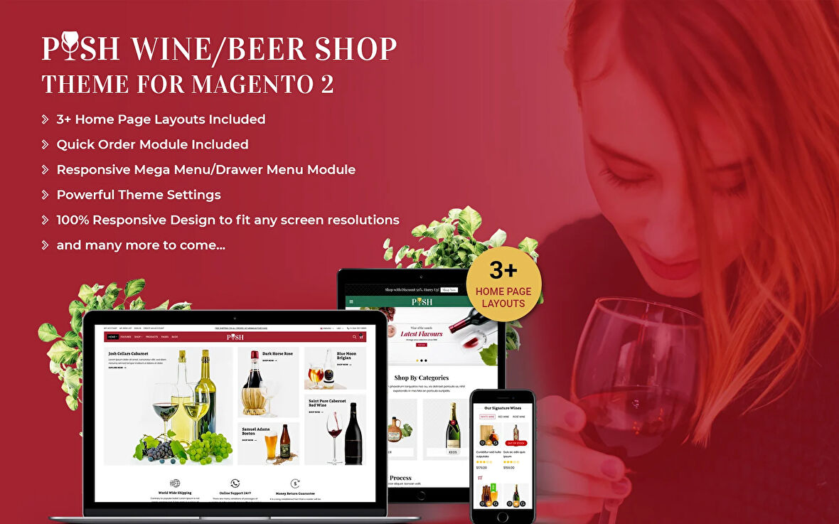 Wine - Beer Shop Magento Teması