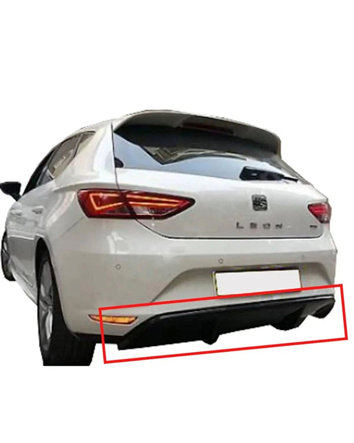 Uyumlu Seat Leon Mk3 Style Difüzör Piona Black Çıkışsız 2012 2013 2014 2015 2016