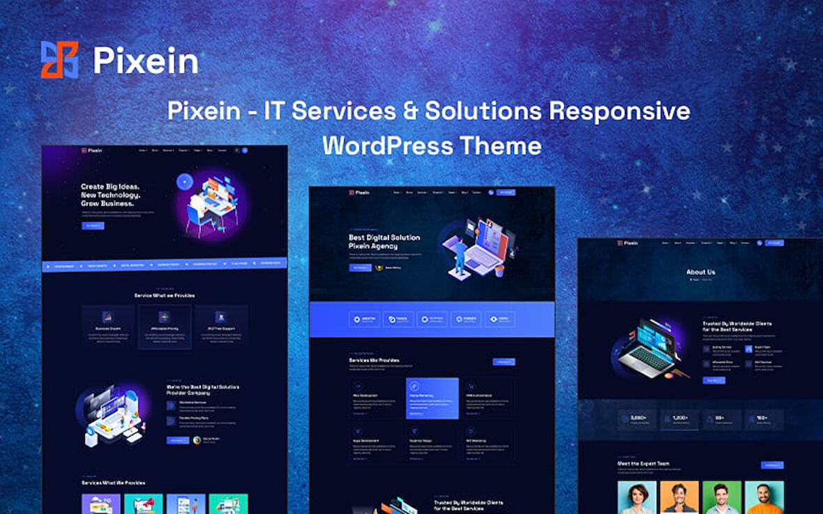 Pixein - IT Services & Solutions Wordpress Teması