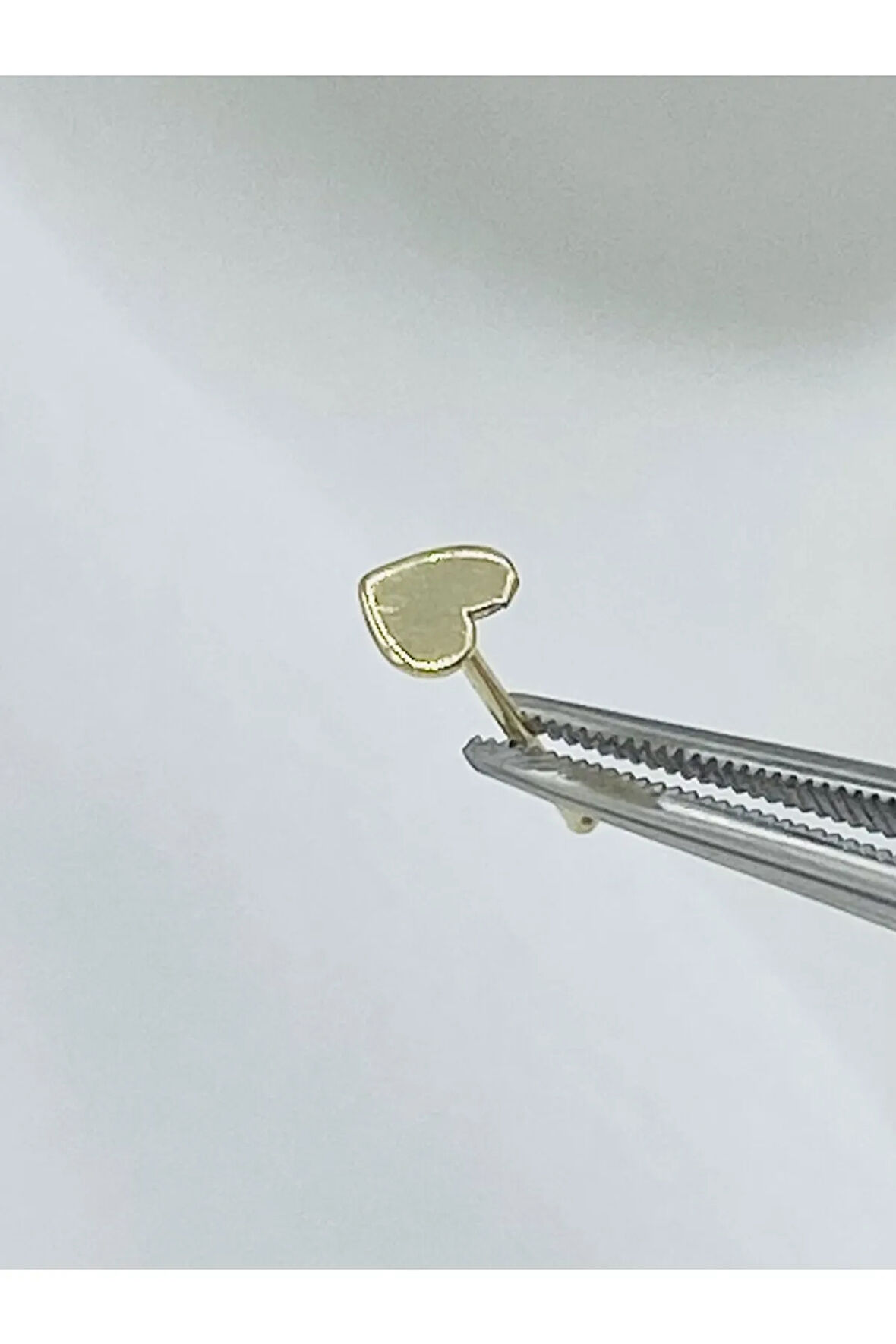 Kalp Modeli 14 Ayar Altın 7mm Geçirmeli Hızma