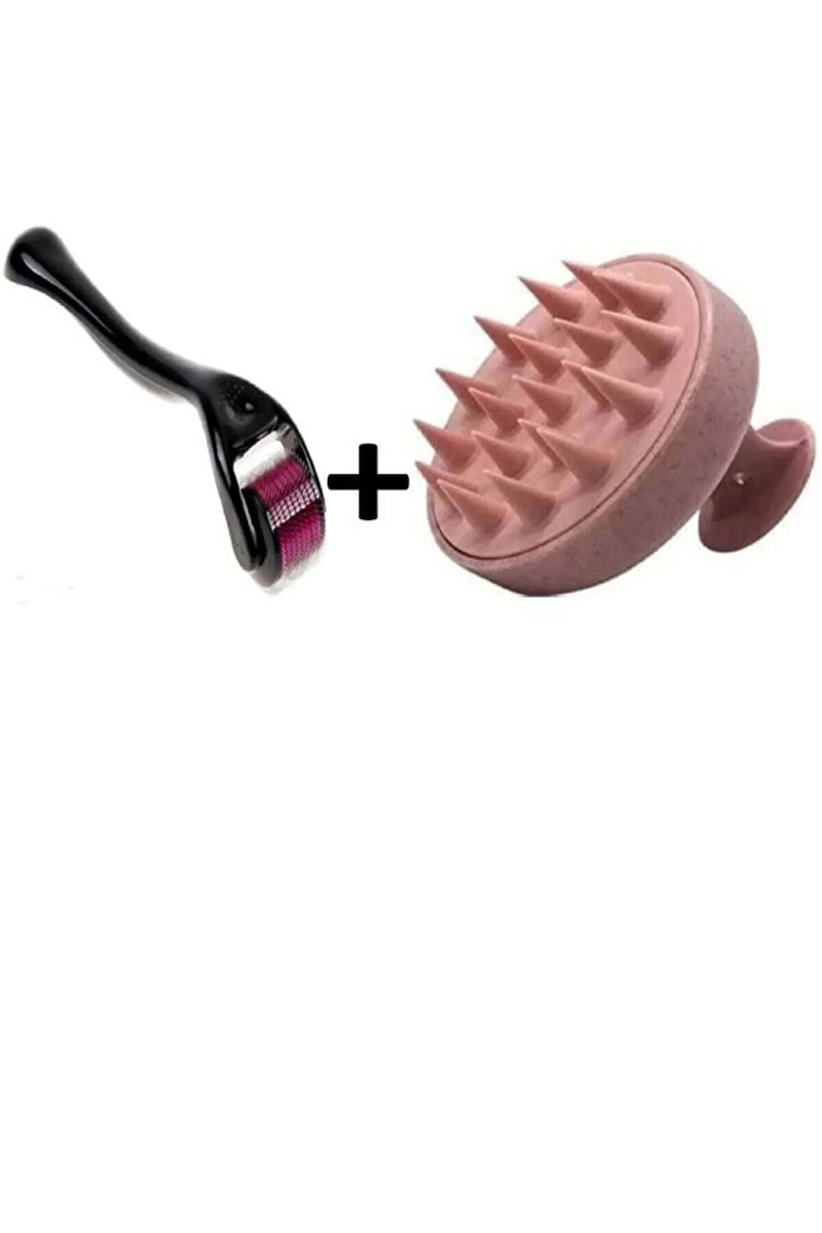 Titanyum Uçlu 540 Iğneli Derma Roller 0.5 Mm Iğne + Yumuşak Silikon Duş Deri Masaj Tarağı ( 2 ÜRÜN )