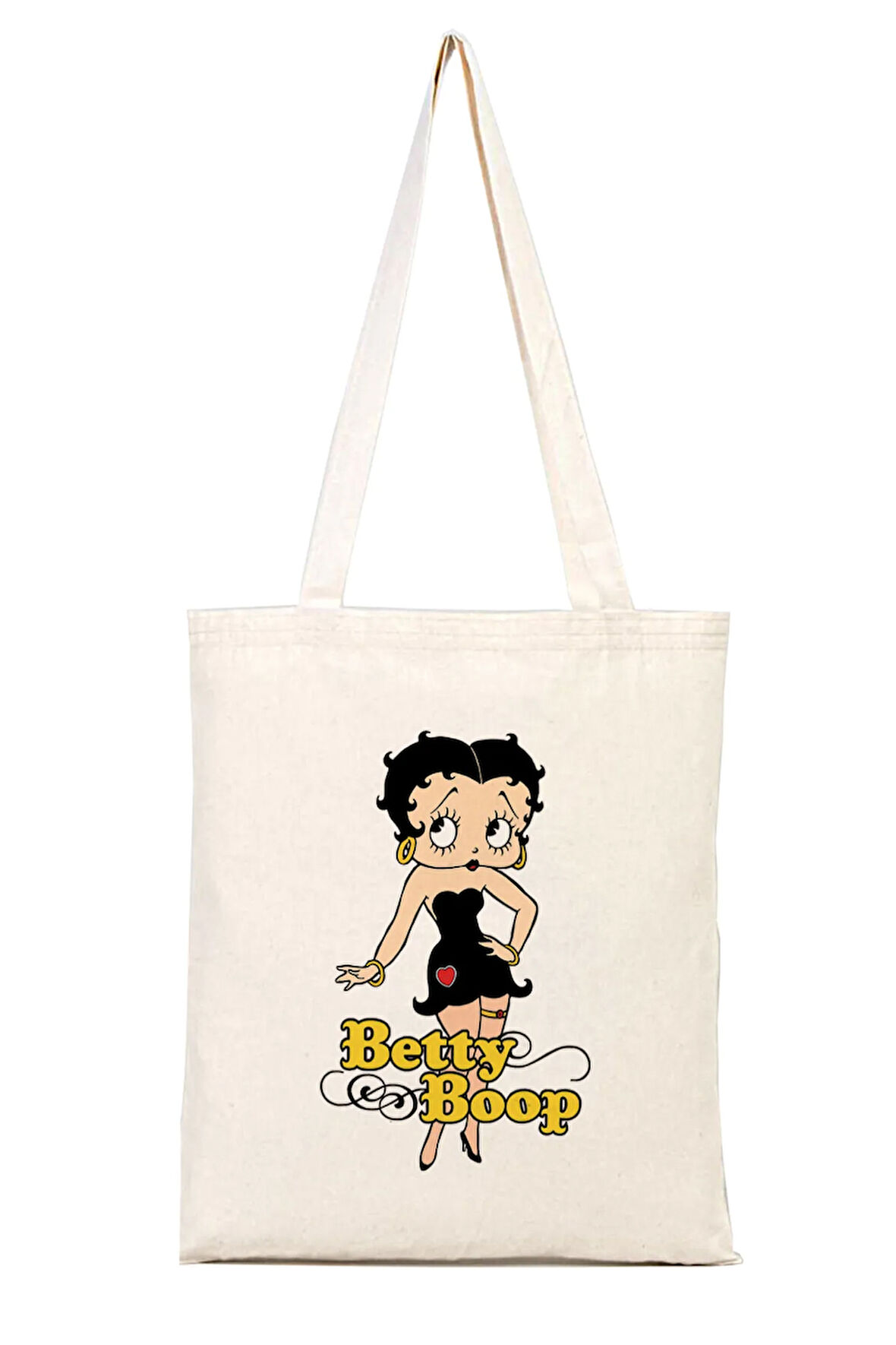 Betty Boop %100 Pamuk Bez Omuz Çantası
