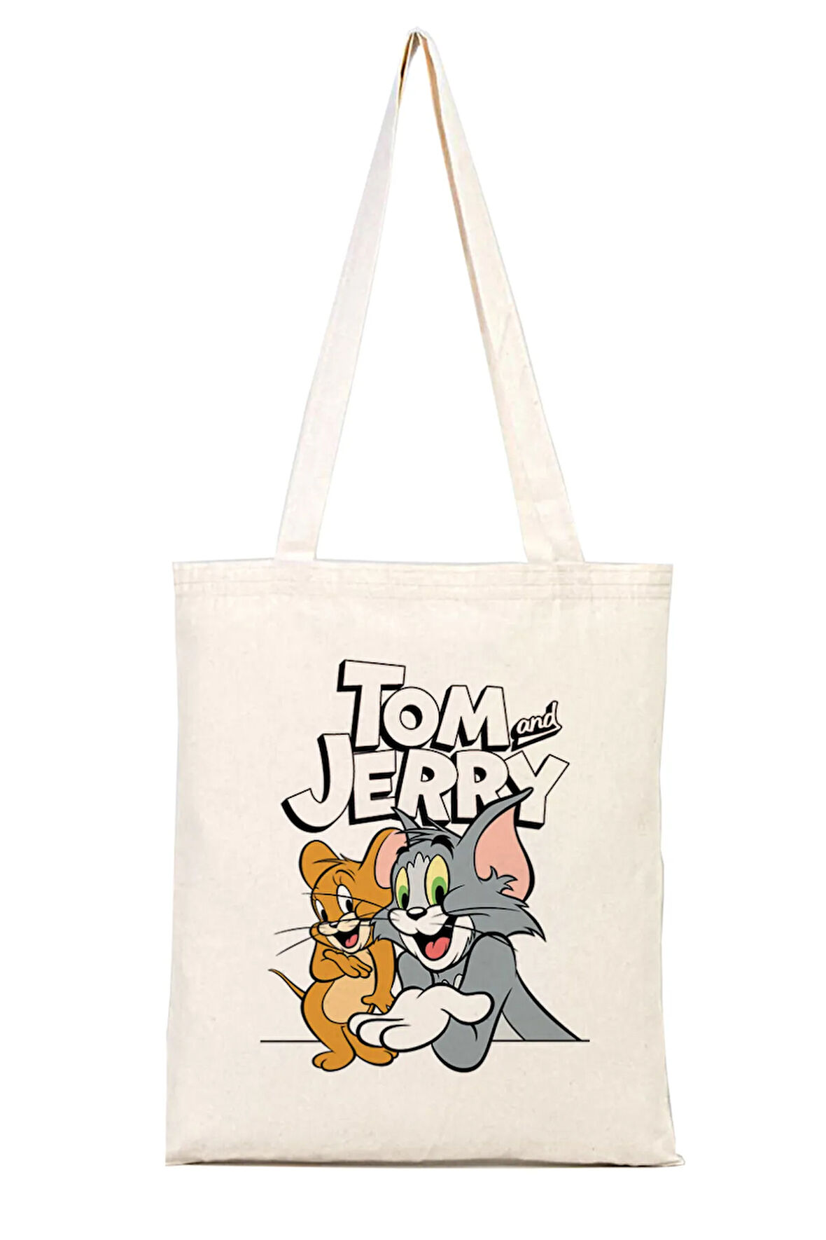Tom ve Jerry %100 Pamuk Bez Omuz Çantası