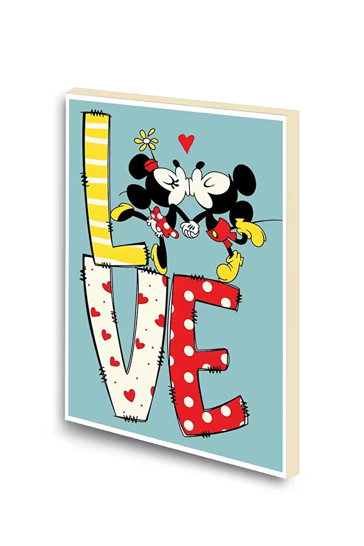 Mini ve Miki Mouse Baskılı A6 Küçük Boy Çizgisiz Defter