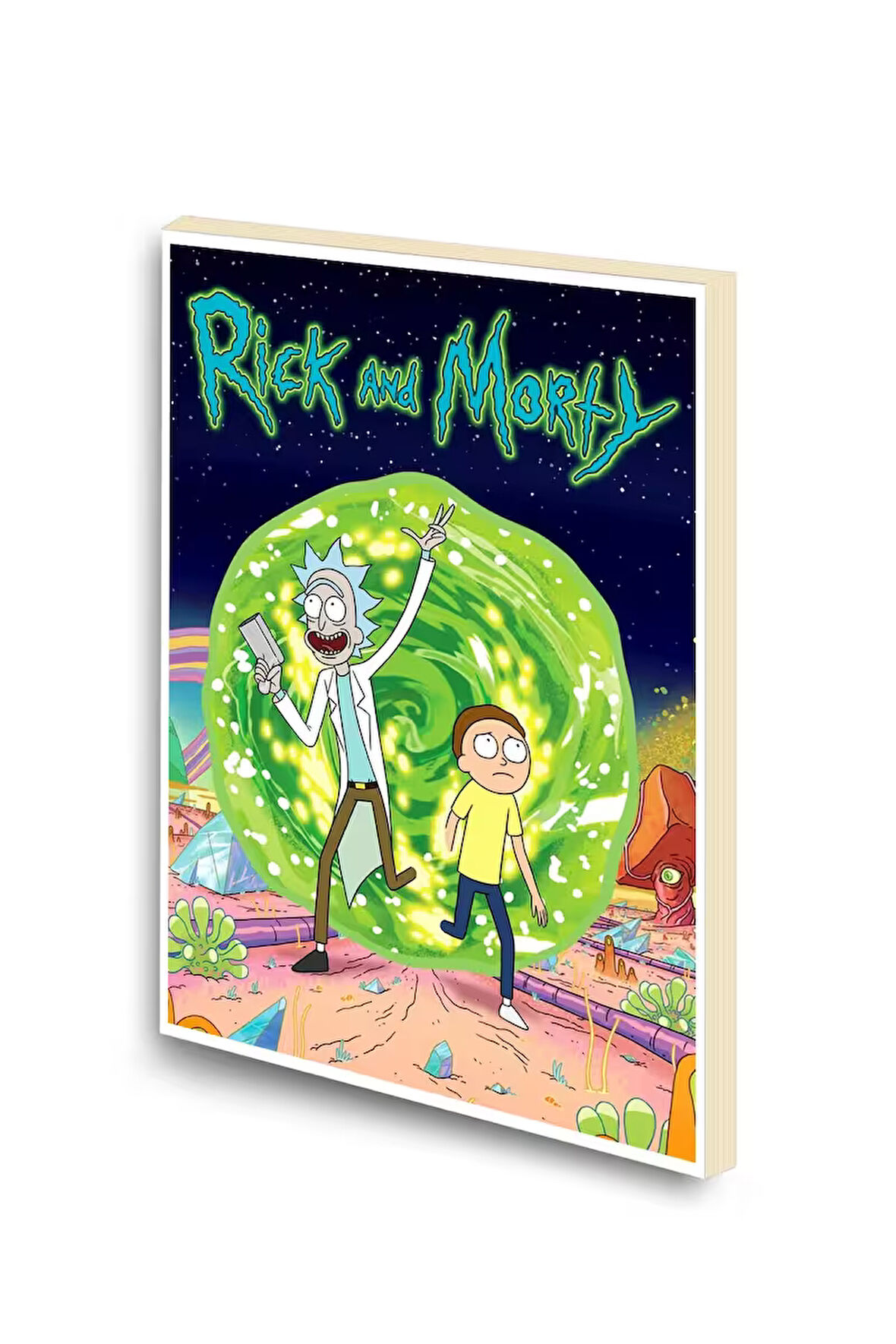 Rick And Morty Baskılı A6 Küçük Boy Çizgisiz Defter