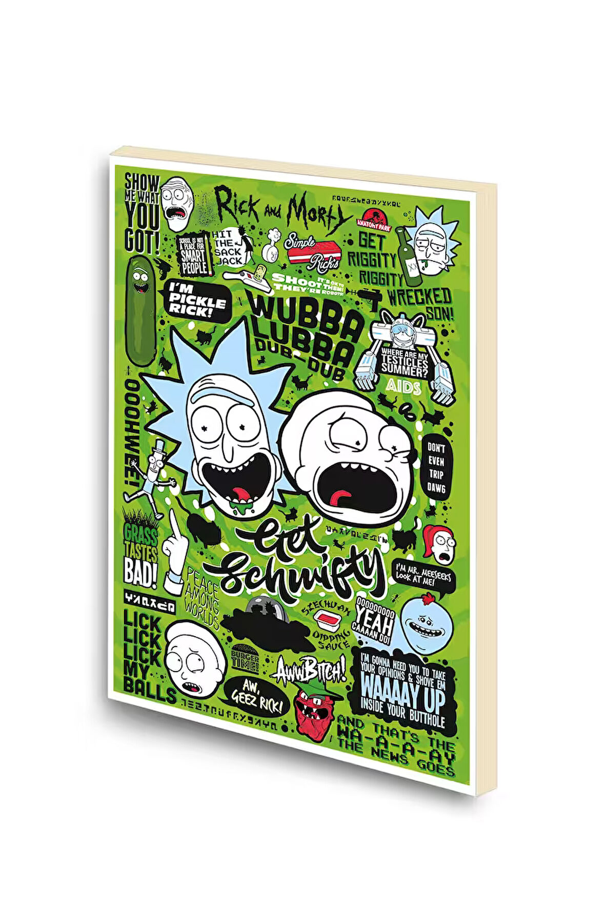 Rick And Morty Baskılı A6 Küçük Boy Çizgisiz Defter