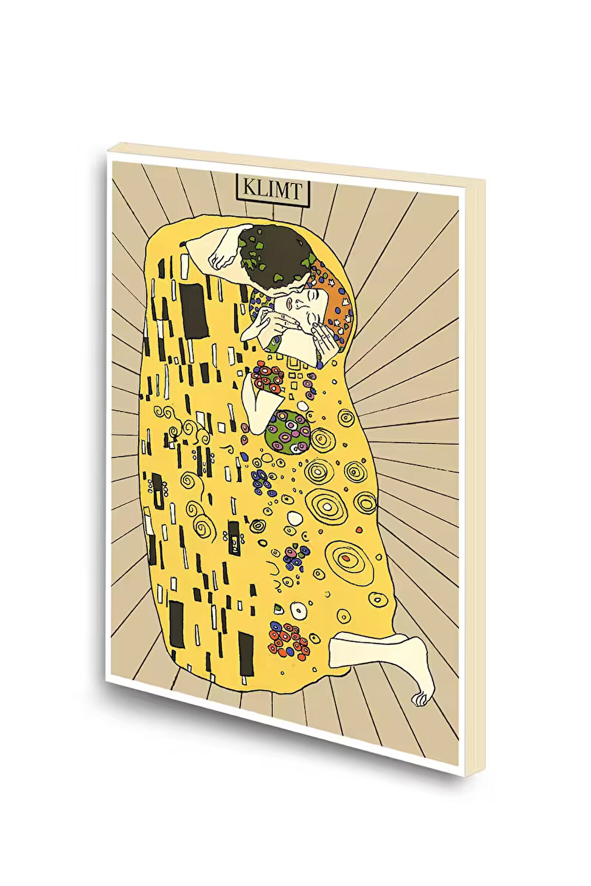 Klimt Öpücük Baskılı A6 Küçük Boy Çizgisiz Defter