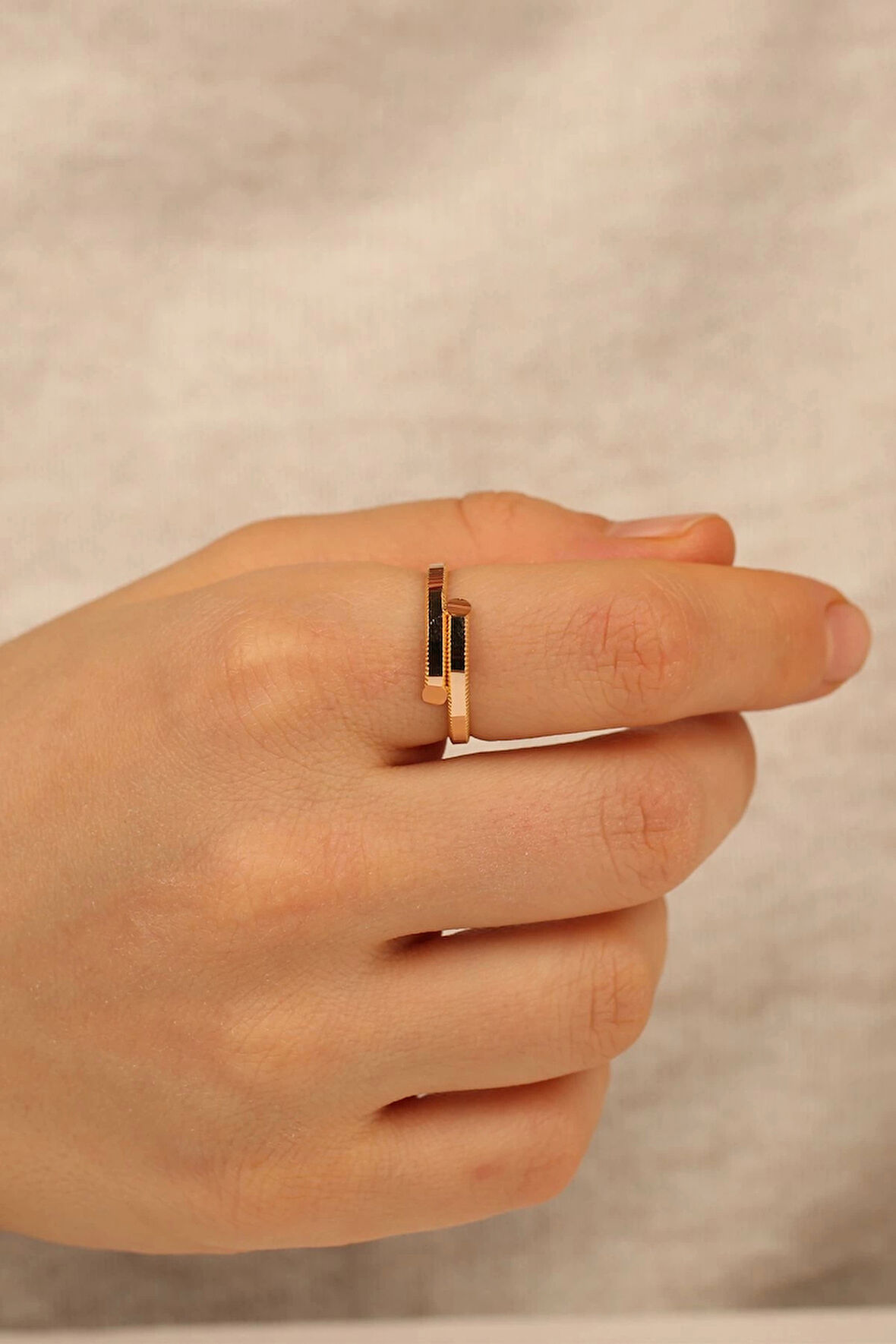 Ajda Aynalı Altın Yüzük