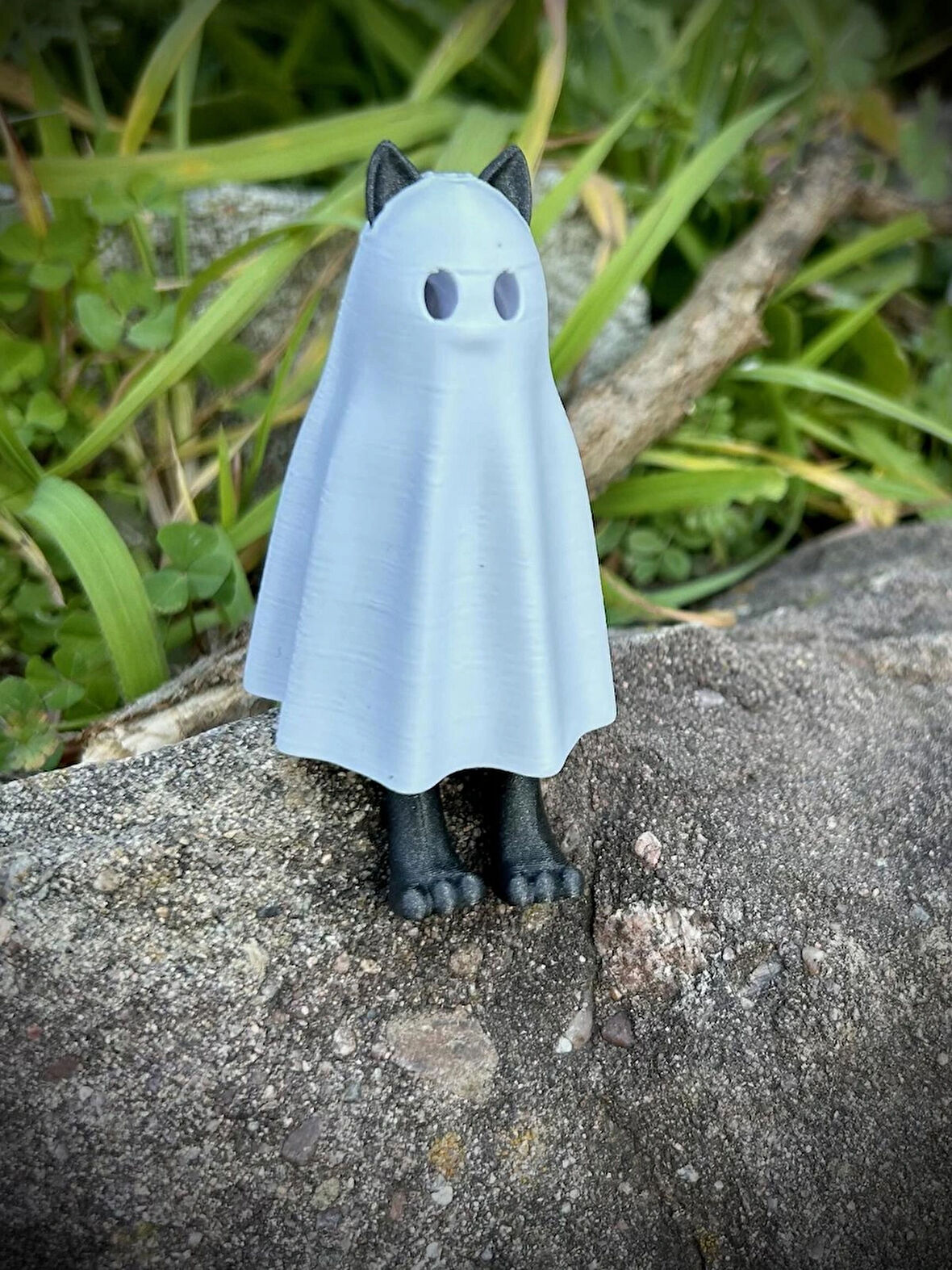 Oyuncak Hayalet Kedi - Gecenin Gizemli Koruyucusu! 🐱🌙3D Hareketli Organik Model - Orta Boy