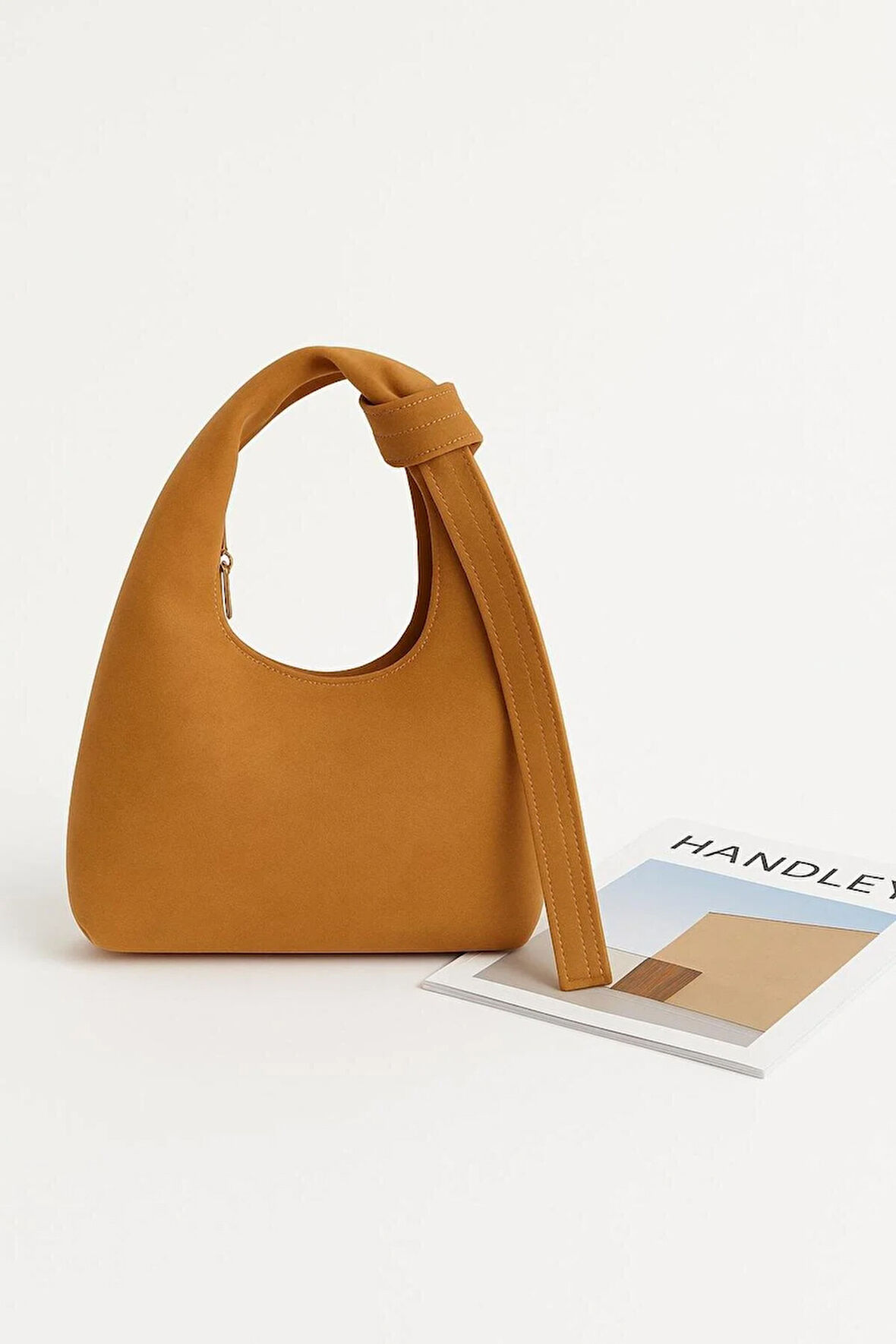 Lüks Suet Omuz ve El Çantası – Düğüm Sap Detaylı