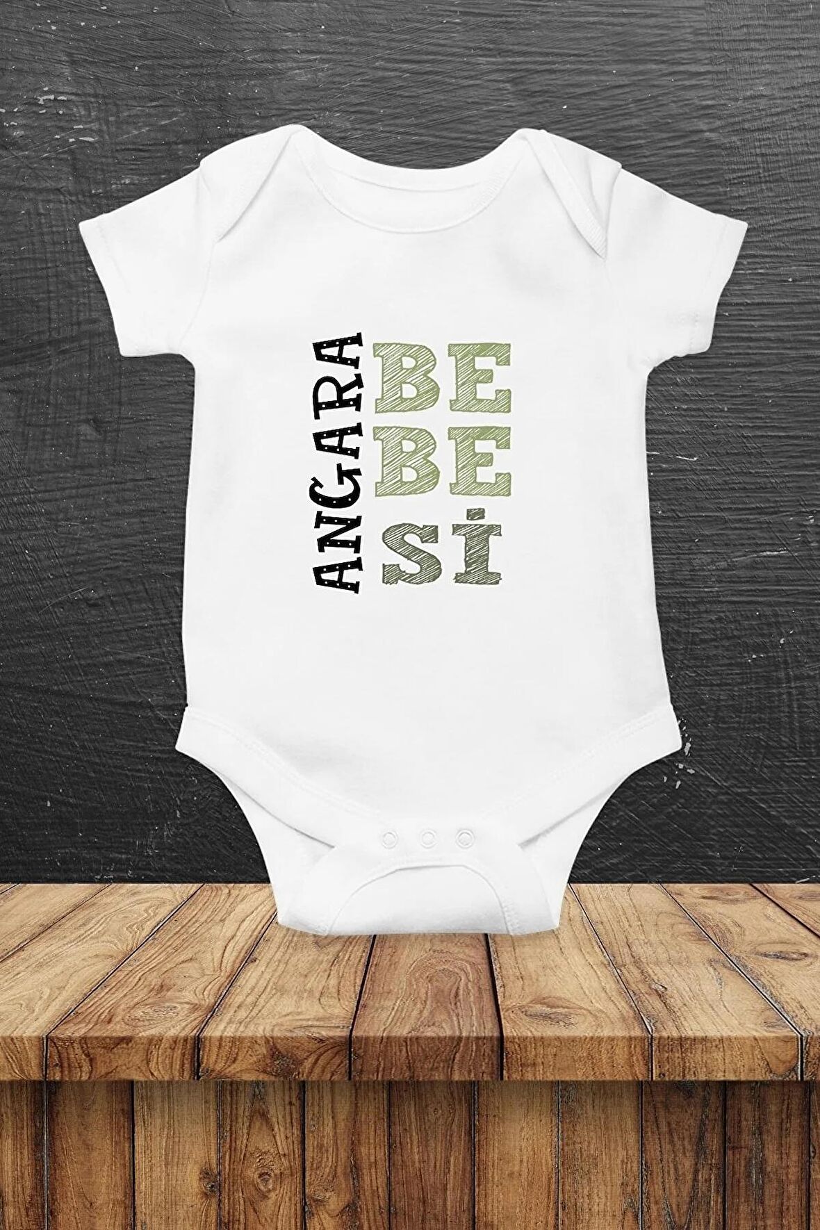 Angara Bebesi Özel Tasarım Bebek Zıbın Pamuklu Çıtçıtlı Body