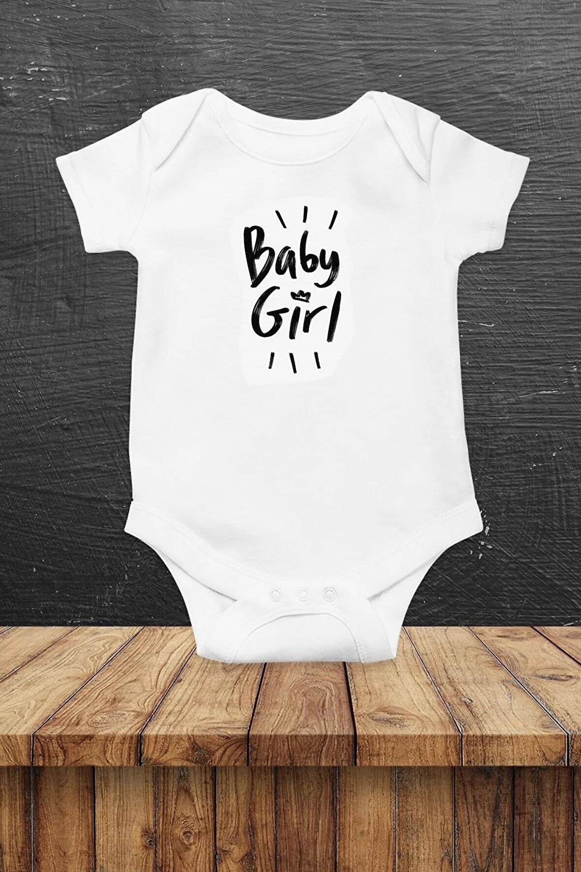 Baby Girl Özel Tasarım Bebek Zıbın Pamuklu Çıtçıtlı Body