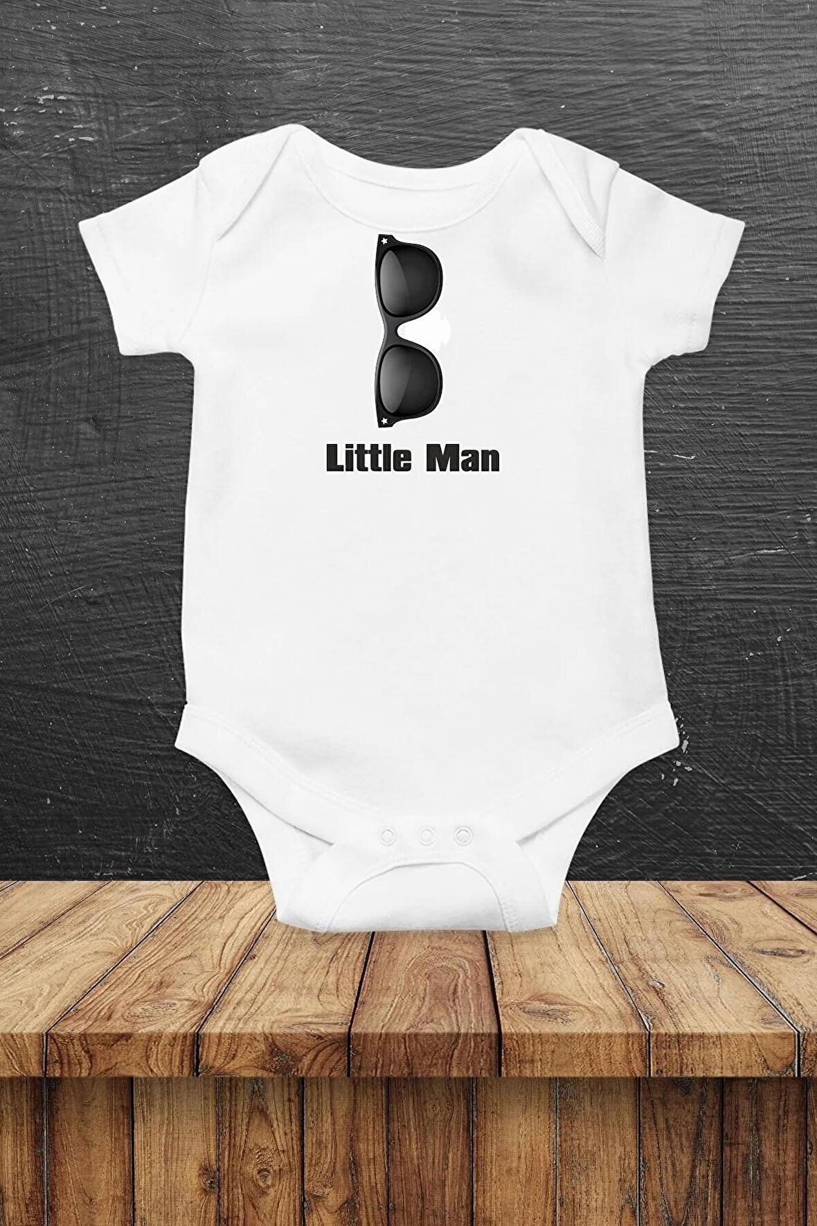 Little Man Özel Tasarım Bebek Zıbın Pamuklu Çıtçıtlı Body