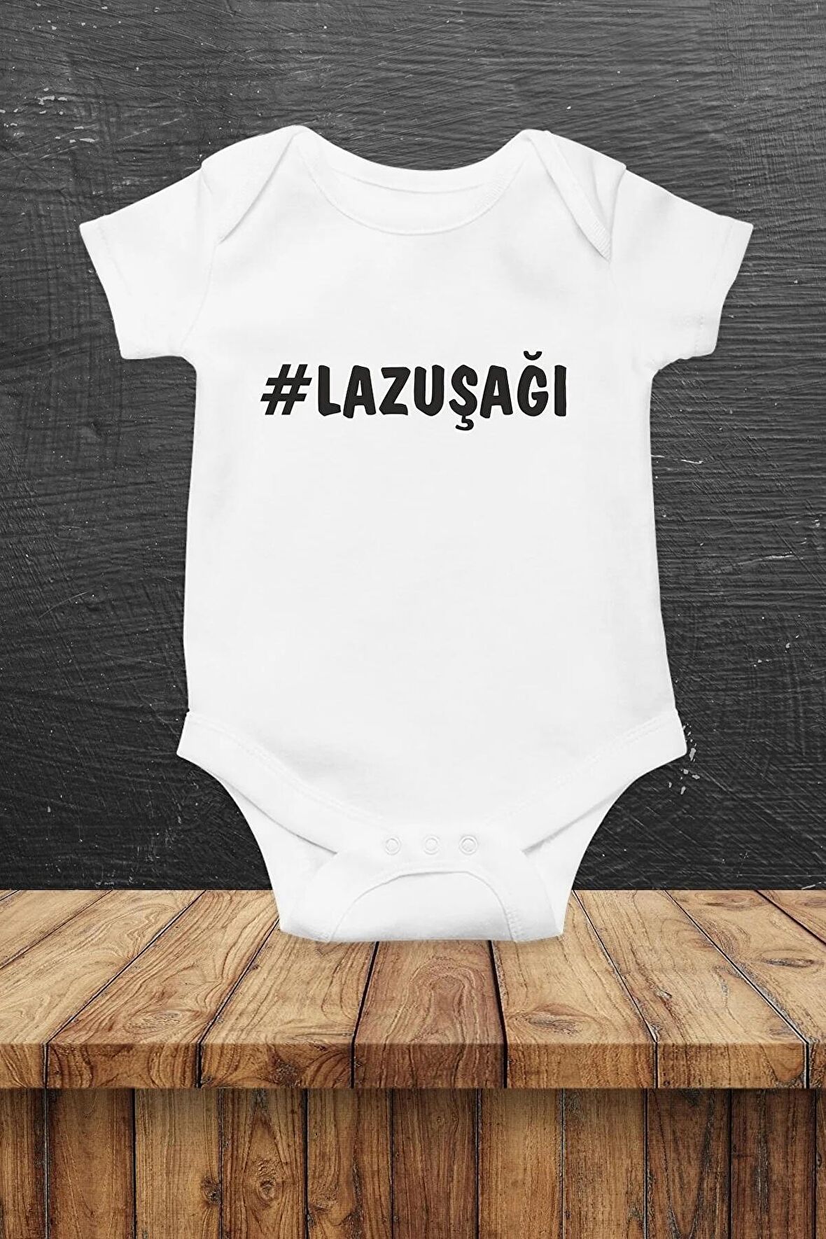 Lazuşağı Özel Tasarım Bebek Zıbın Pamuklu Çıtçıtlı Body