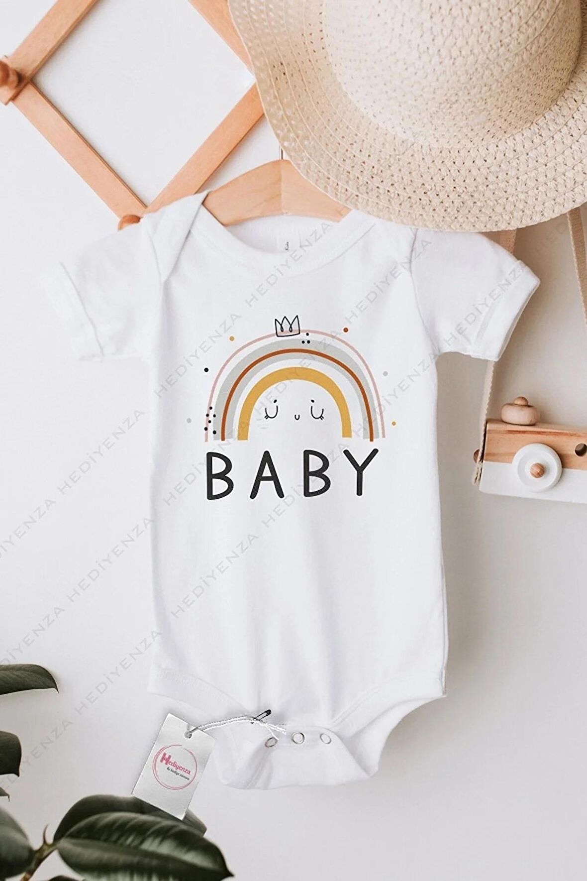 BABY Özel Tasarım Bebek Zıbın Pamuklu Çıtçıtlı Body