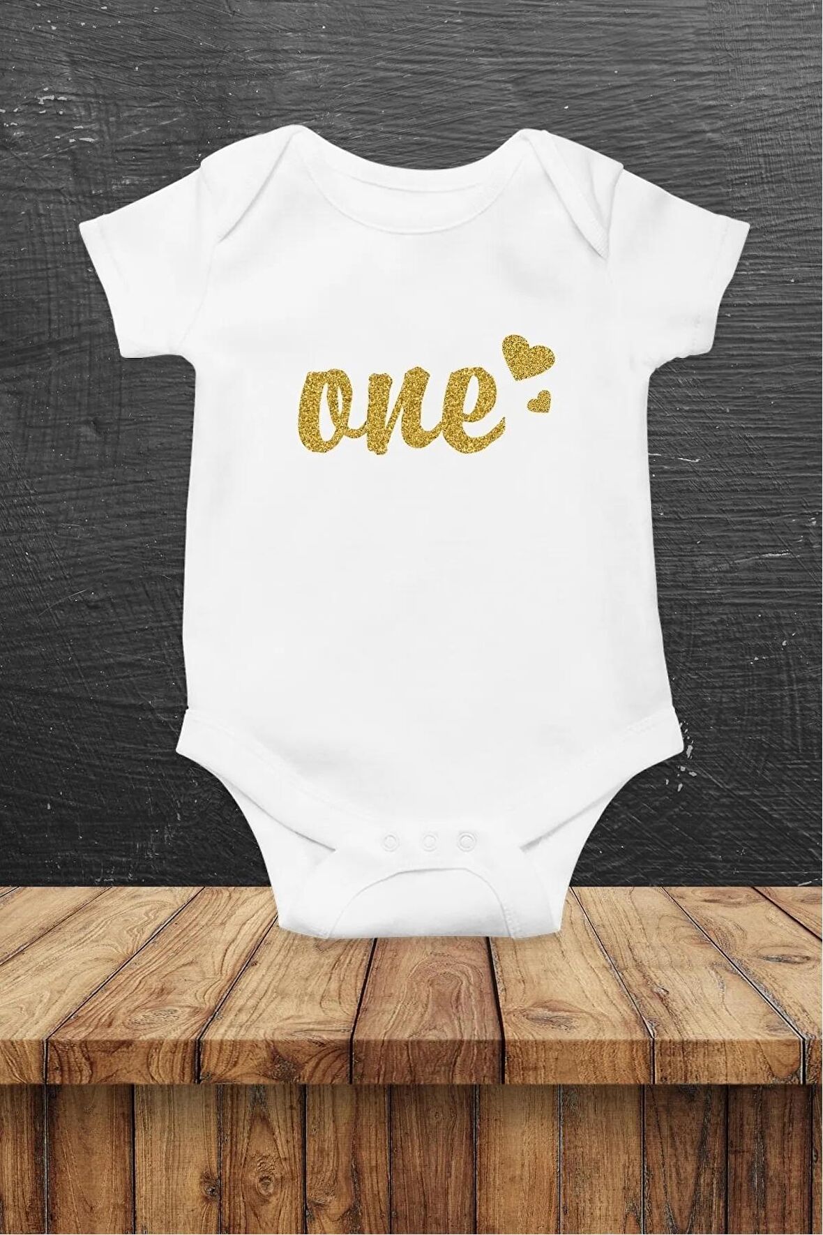 one Özel Tasarım Bebek Zıbın Pamuklu Çıtçıtlı Body