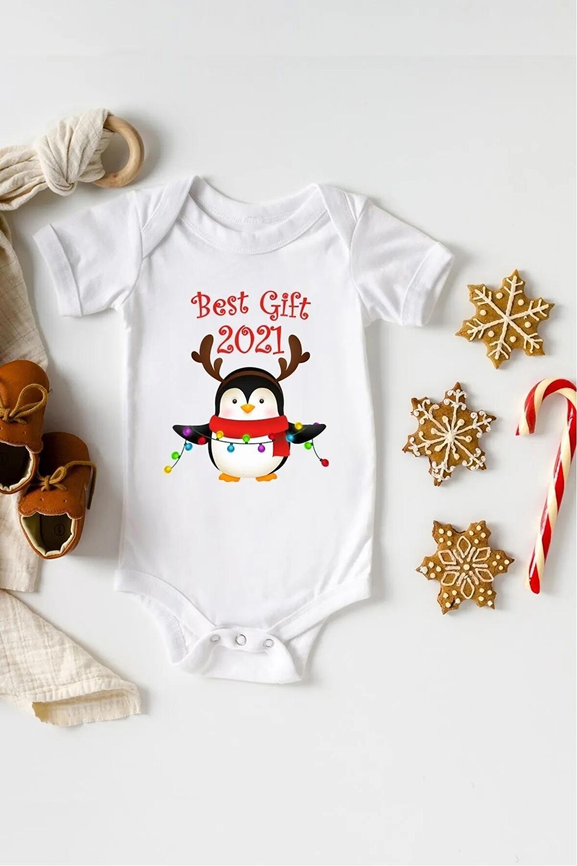 Best Gift Özel Tasarım Bebek Zıbın Pamuklu Çıtçıtlı Body
