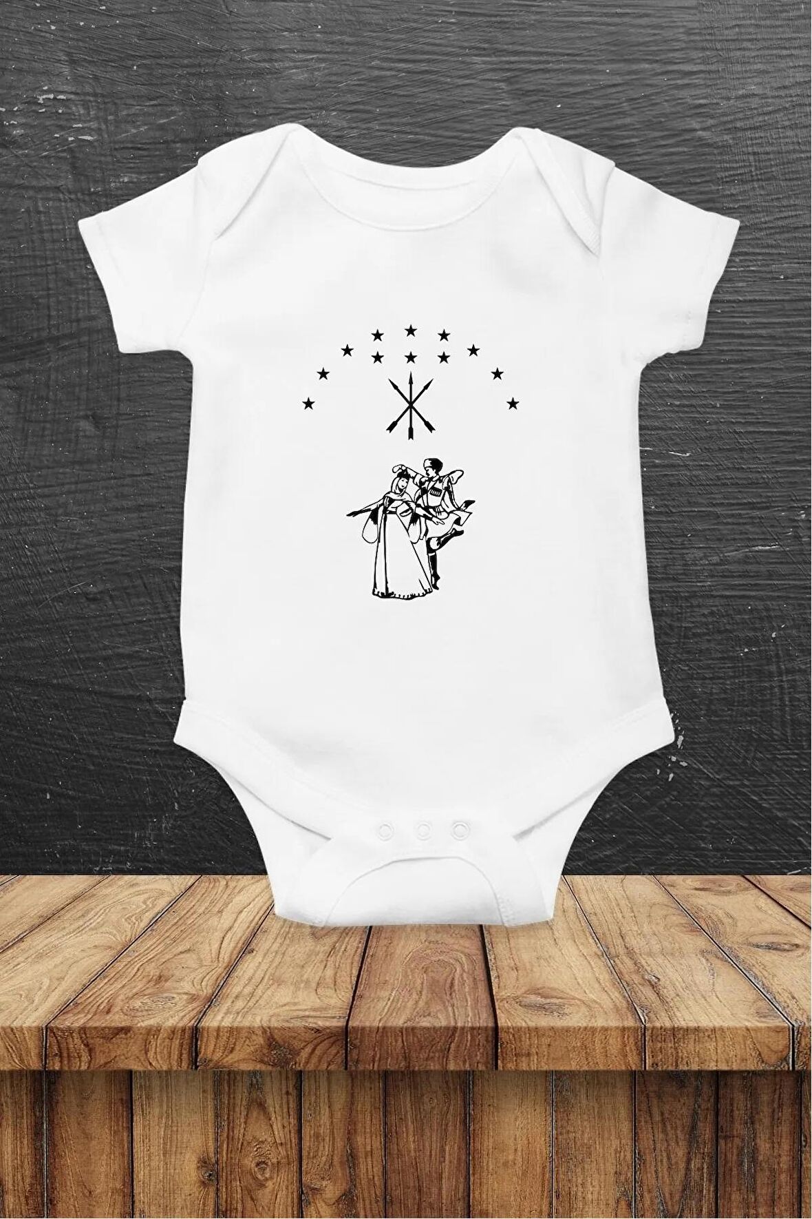 Çerkes Özel Tasarım Bebek Zıbın Pamuklu Çıtçıtlı Body