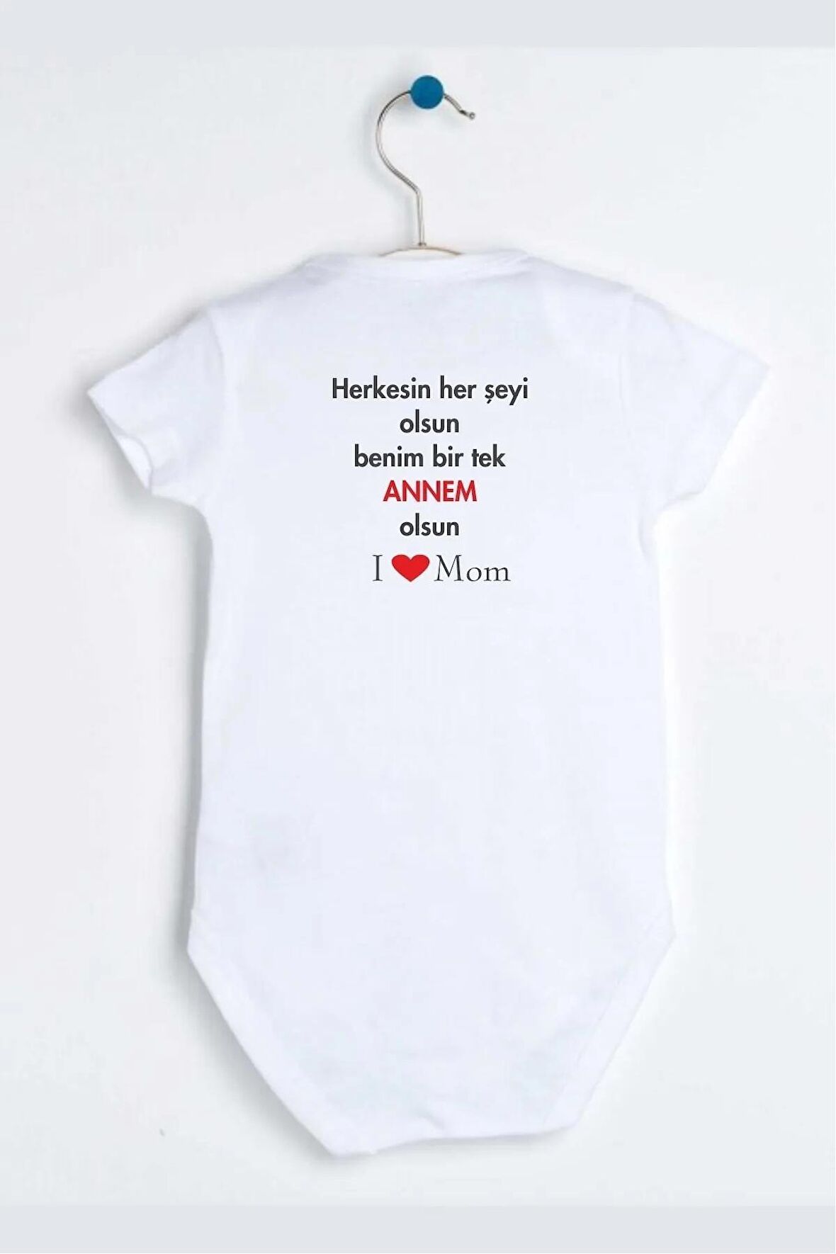 Bir Tek Annem Olsun Özel Tasarım Bebek Zıbın Pamuklu Çıtçıtlı Body