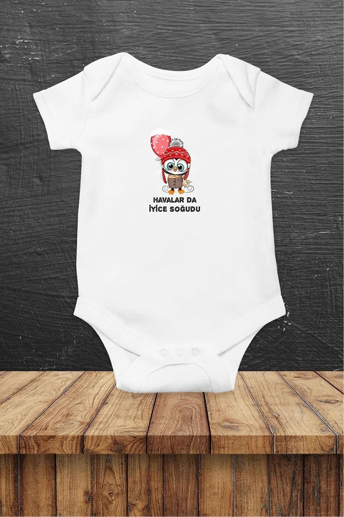 Havalar da İyice Soğudu Özel Tasarım Bebek Zıbın Pamuklu Çıtçıtlı Body