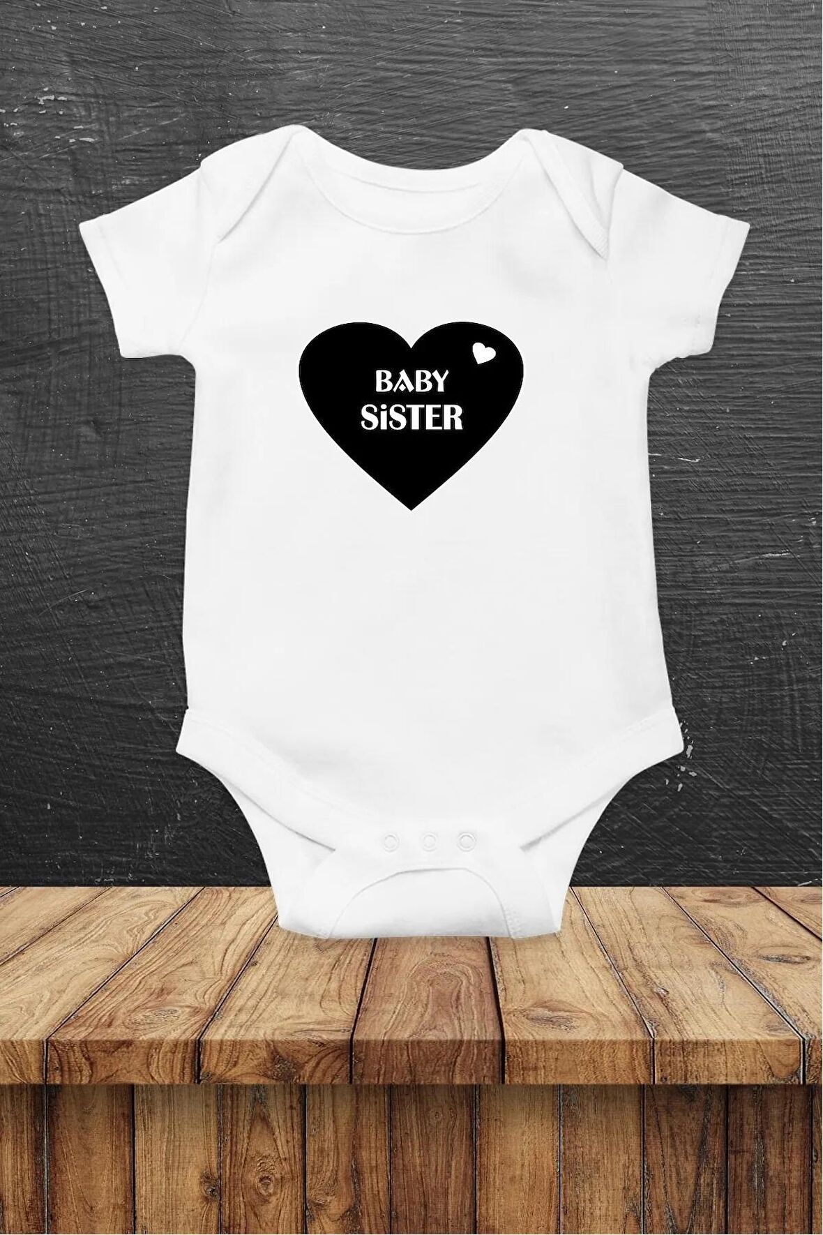 Baby Sister Özel Tasarım Bebek Zıbın Pamuklu Çıtçıtlı Body