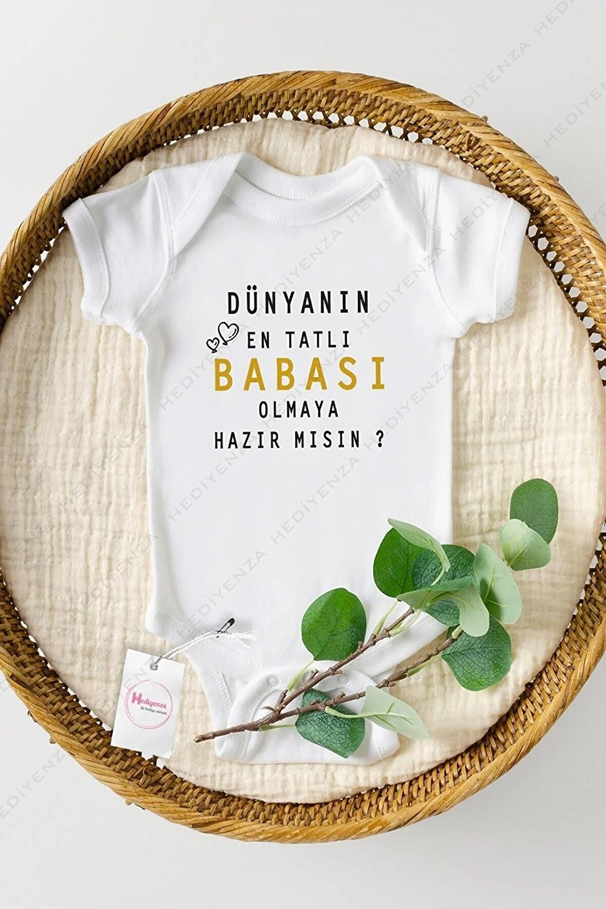 Süpriz Bebek Müjdeli Özel Tasarım Bebek Zıbın Pamuklu Çıtçıtlı Body