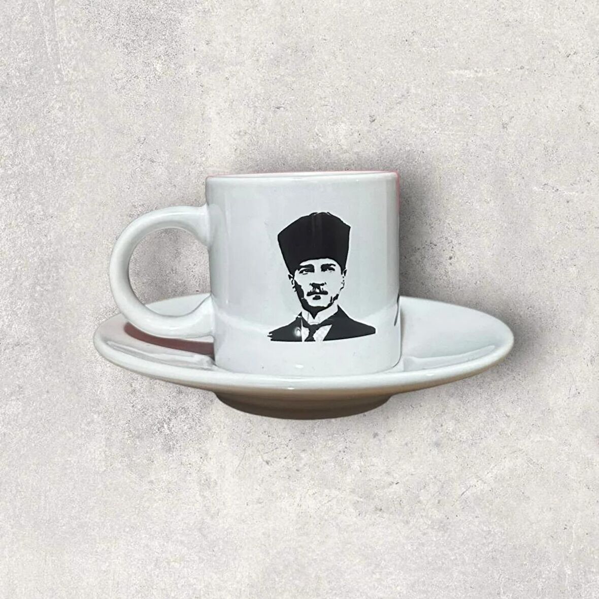 Atatürk Görsel ve İmza Baskılı Türk Kahvesi Fincanı