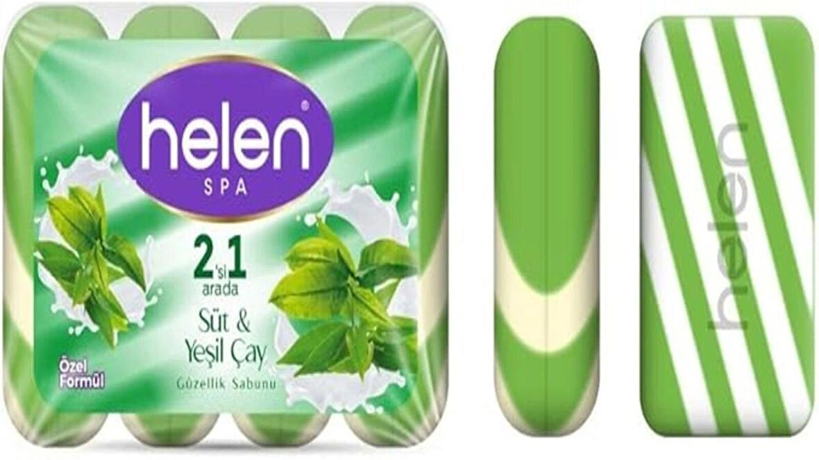 Helen Katı El Sabunu Süt & Yeşil Çaylı 4 x 90 Gr