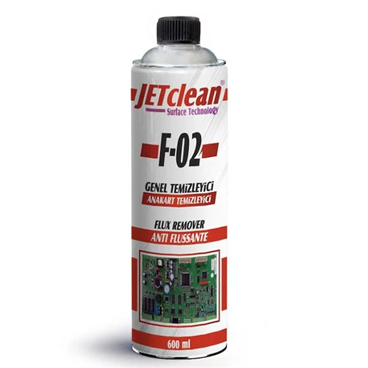 JETCLEAN F-02 600 ML FLUX ANAKART TEMİZLEME SPREY