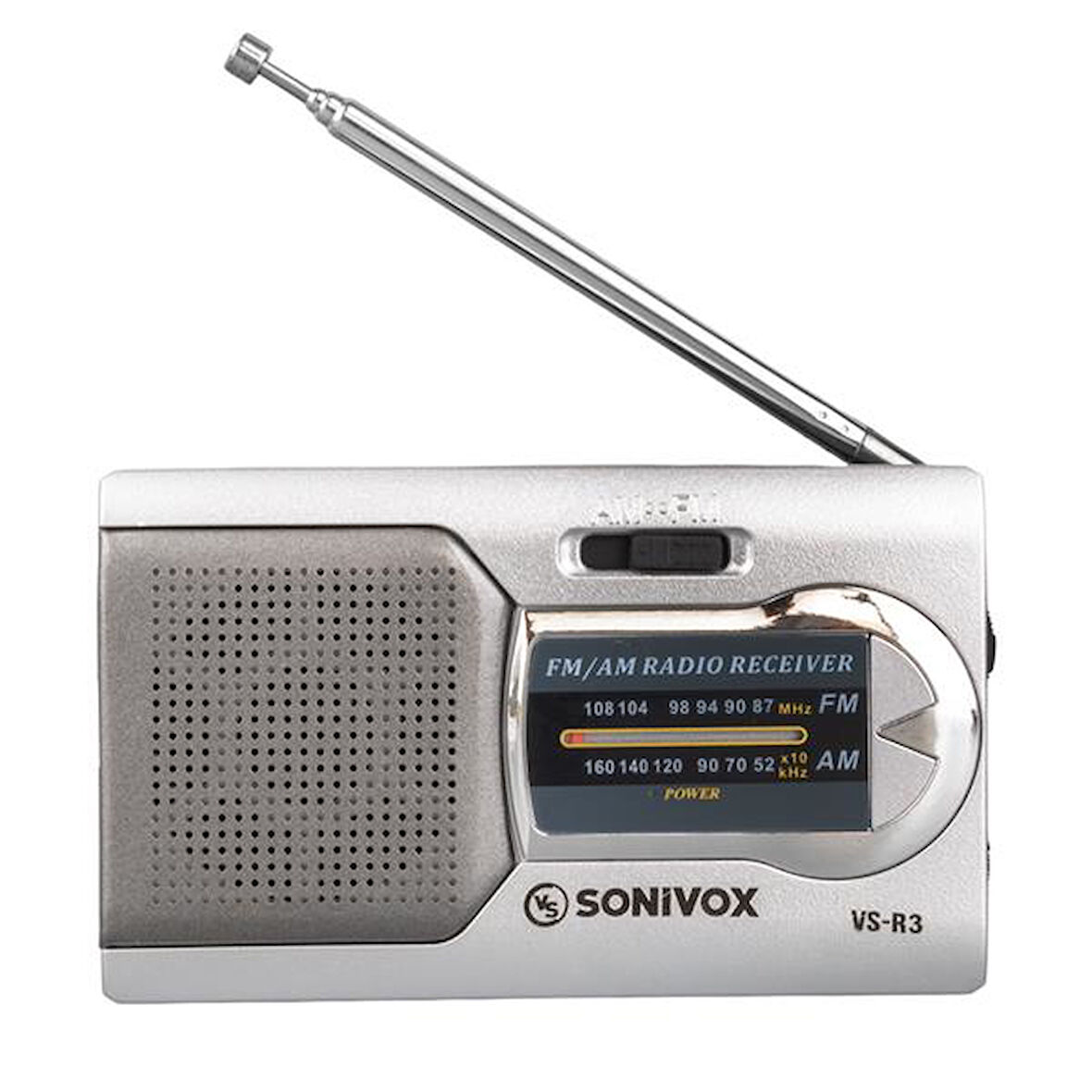 SONIVOX VS-R3 GÜMÜŞ RENK CEP TİPİ ANALOG FM RADYO