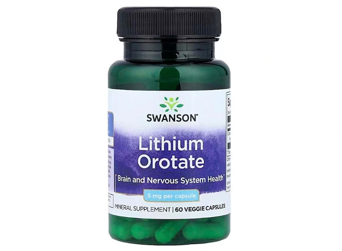 Swanson, Lithium Orotate, 5 mg, 60 Veggie Capsules