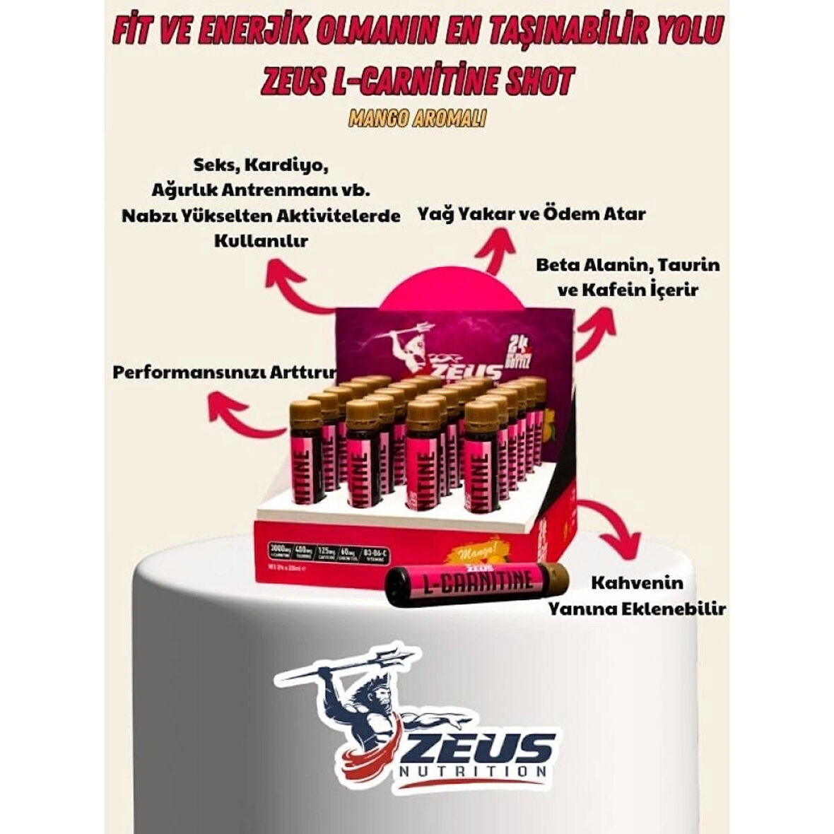 Zeus Nutrition L-carnitine 3000 24 Ampül x25ml