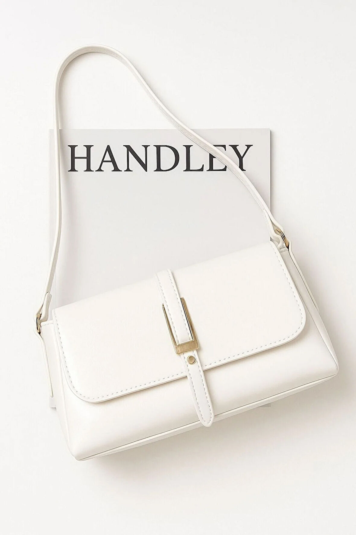 Lüks Toka Detaylı Parlak Deri Omuz & El Çantası