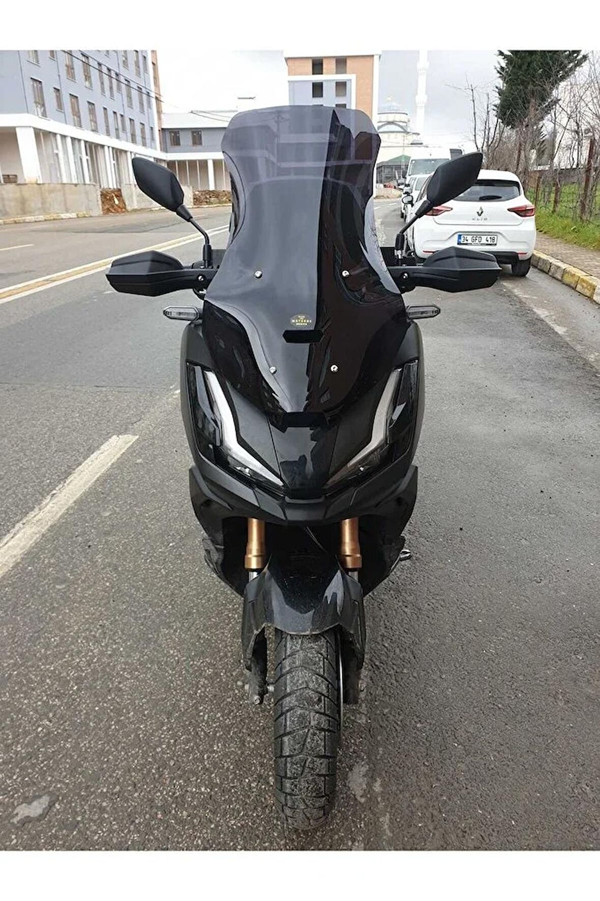 Honda Adv 350 Ön Cam 2023 Model I?çin 72cm Siyah Renkli 4mm Uzun Boylu