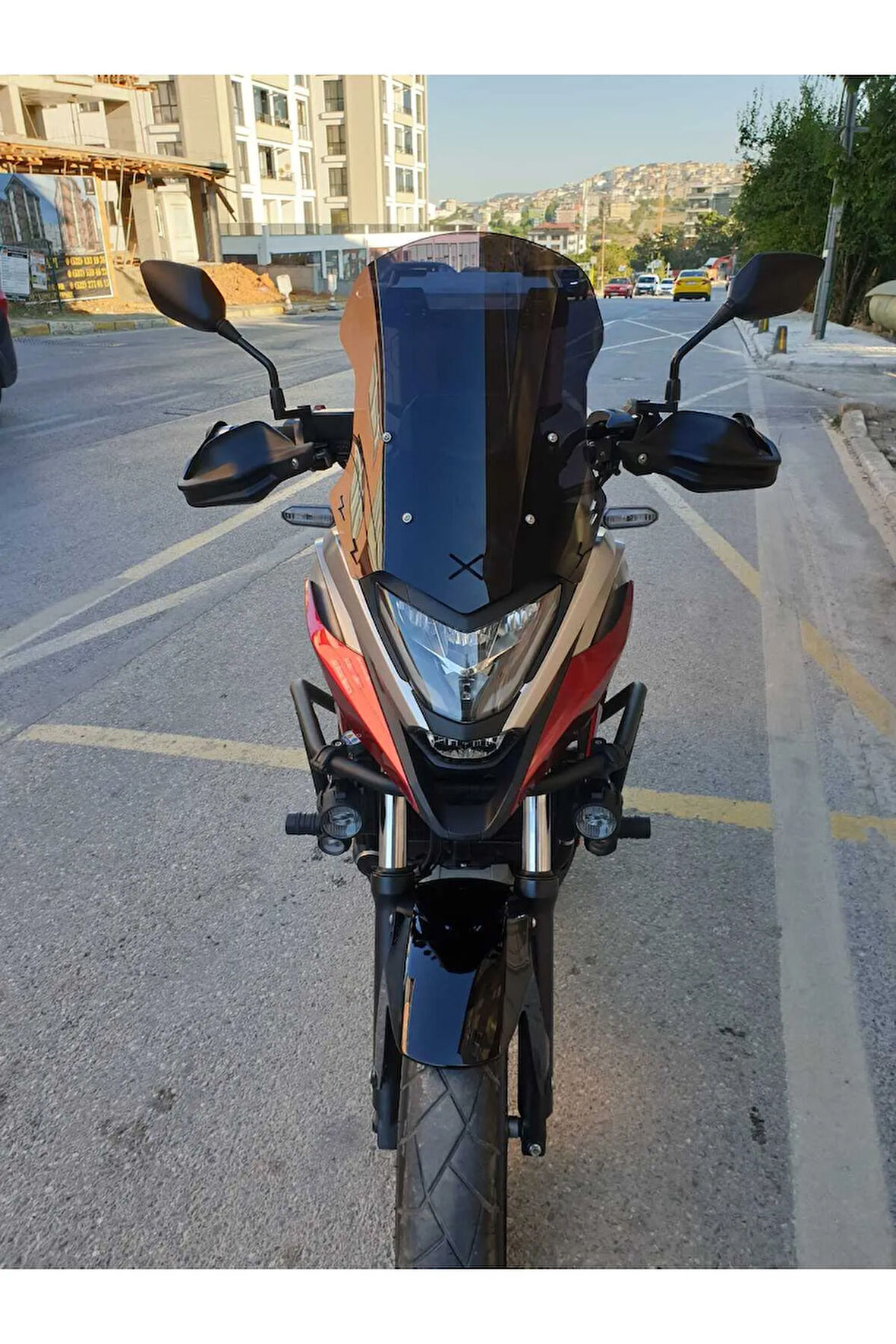 Honda Nc 700 750 X Siperlik Ön Cam 2021 2024 Model 50cm Siyah Renkli 4mm ORTA BOYLU CAM