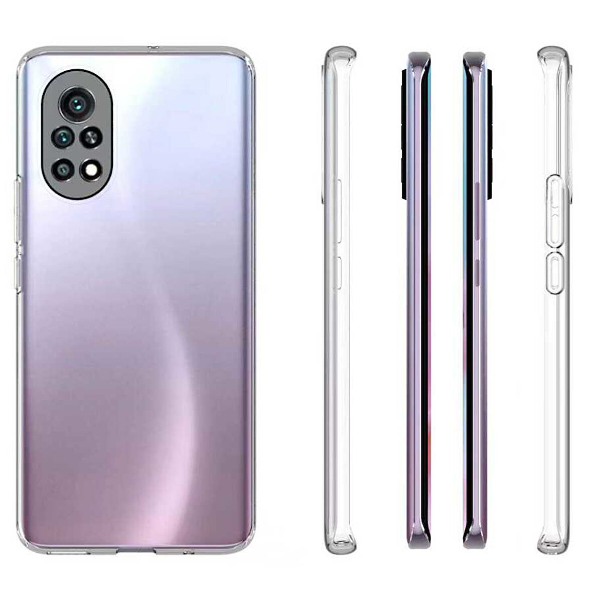 Huawei Honor 50 Kılıf Şeffaf İnce Esnek Silikon Kılıf Zipax-Süper