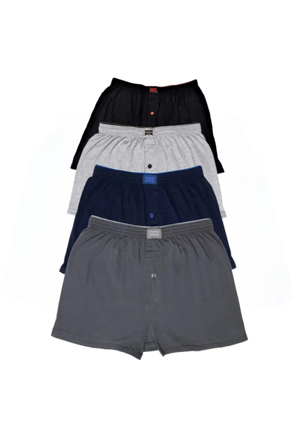 Erkek Penye Boxer Karışık Renk - 4 Adet