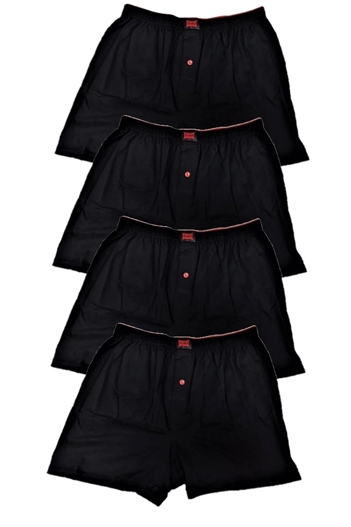 Erkek Penye Boxer Siyah 4'lü Paket