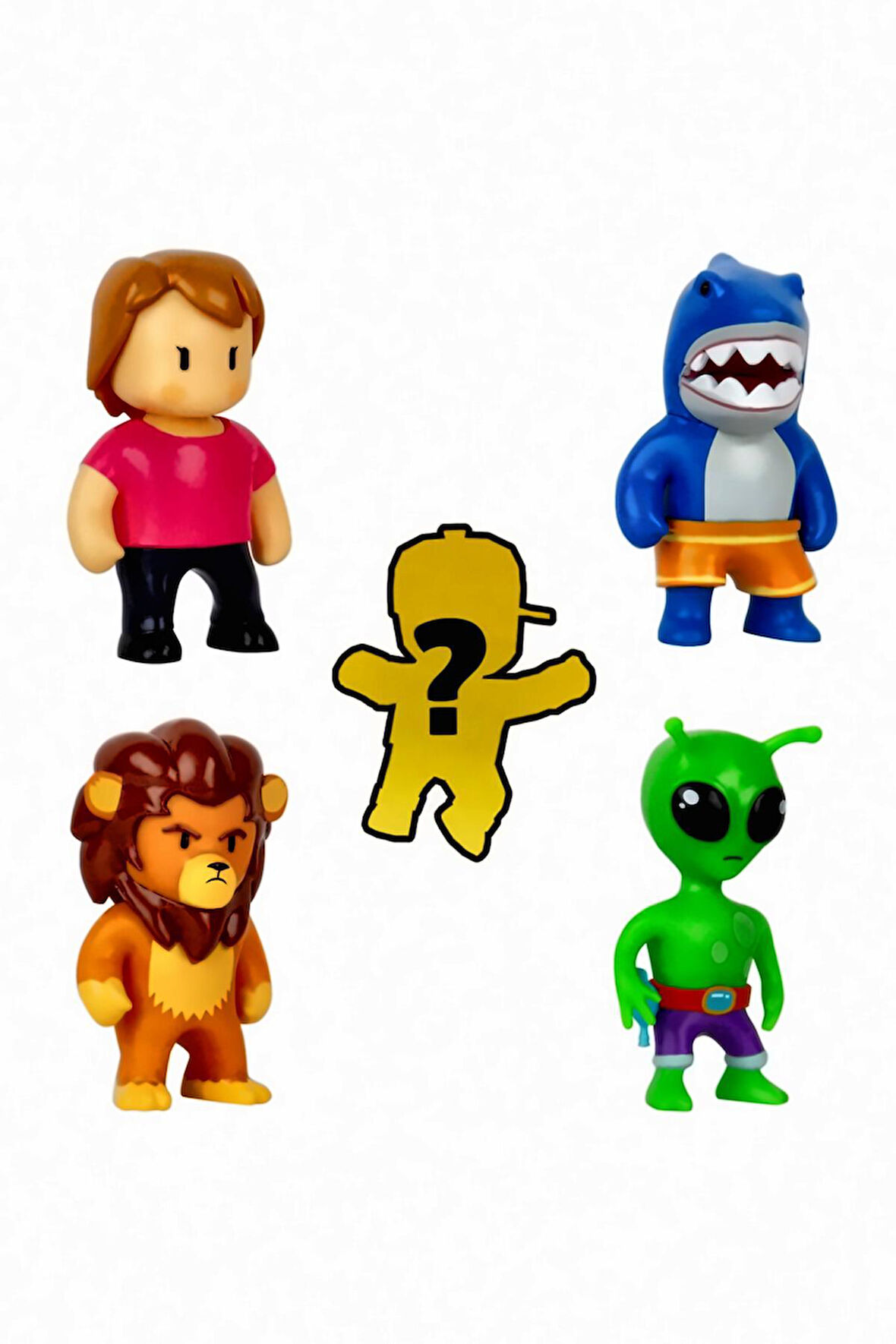 Figür Set Megaladon,Leonıdas,Green Alıen,Mr.Stumble Kız Çocuk Eğitici Oyuncak Erkek Çocuk Oyuncaklar