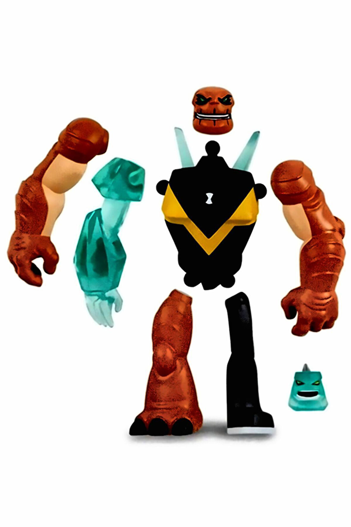 Glitch Heroes Tekli Fiğür DIAMONDHEAD-HUMUNGOUSAUR Kız Çocuk Eğitici Oyuncak Erkek Çocuk Oyuncaklar