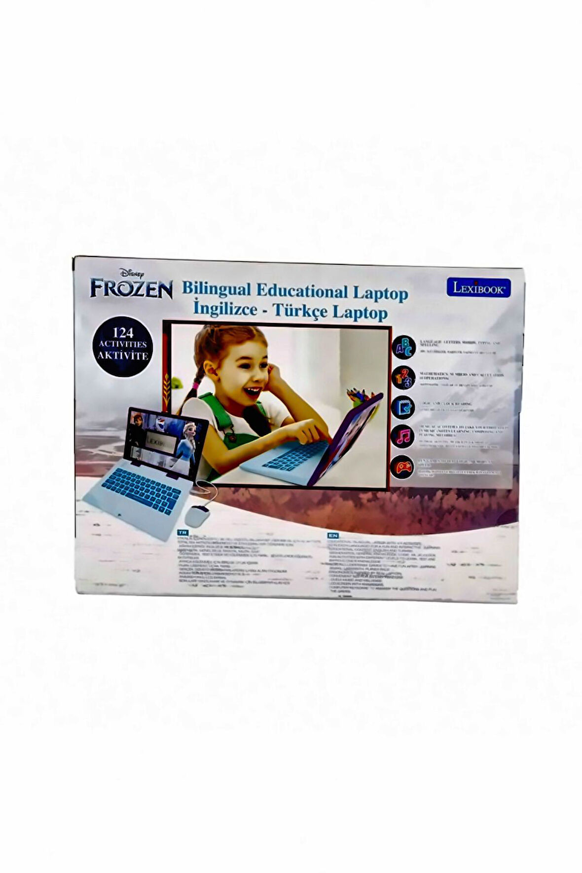 e Türkçe Çocuk Bilgisayarı Laptop - 124 Fonksiyonlu Kız Çocuk Eğitici Oyuncak Erkek Çocuk Oyuncaklar