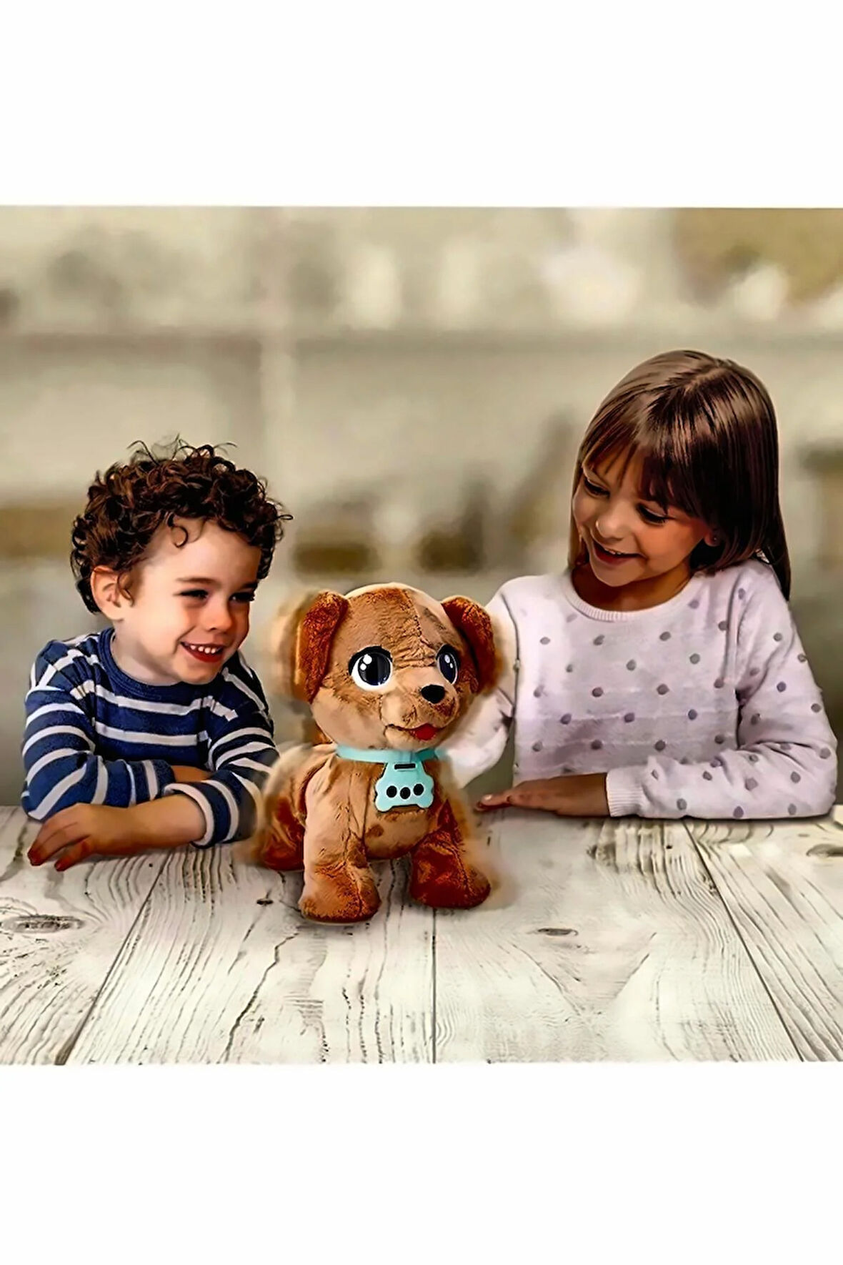 uş Köpek Tasmalı Sevimli Eğlenceli Peluş Köpek Milo Kız Çocuk Eğitici Oyuncak Erkek Çocuk Oyuncaklar