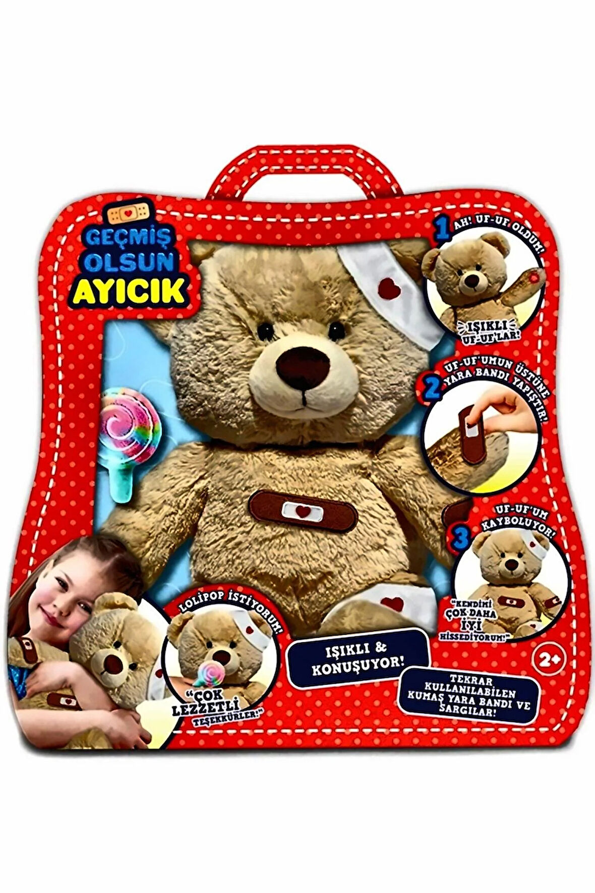 i Ve Işıklı Uf Uf Oldum Geçmiş Olsun Sevimli Ayıcık Kız Çocuk Eğitici Oyuncak Erkek Çocuk Oyuncaklar