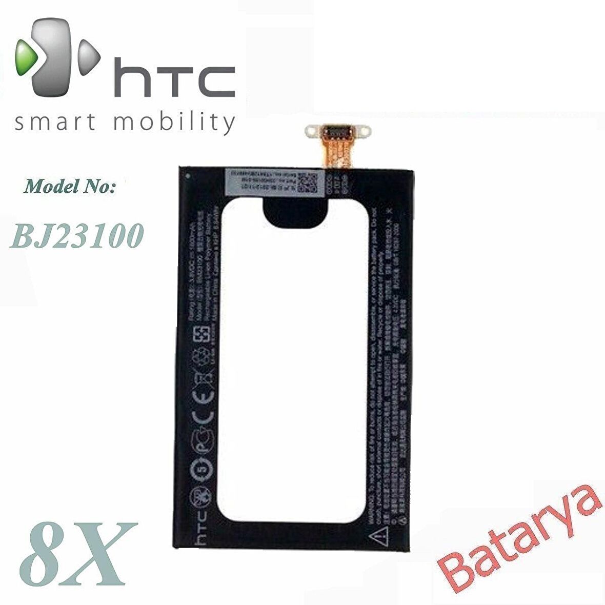 Htc Bj23100 Batarya Htc Windows Phone 8X Uyumlu Batarya