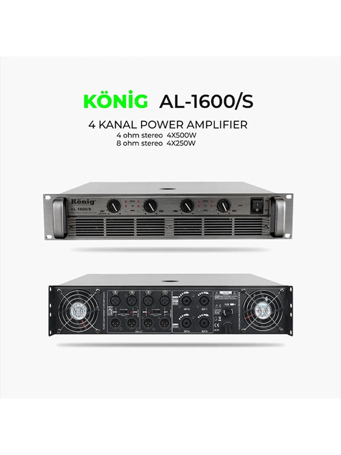 König AL–1600 4 Kanal Power Anfi