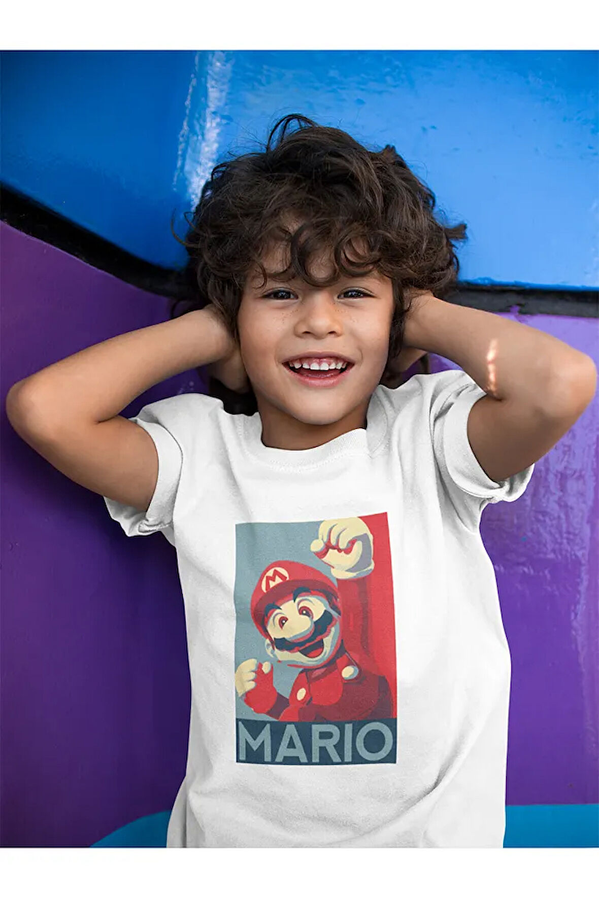 Süper Mario Baskılı Unisex Oyun Çocuk Tişört (1-12 YAŞ)