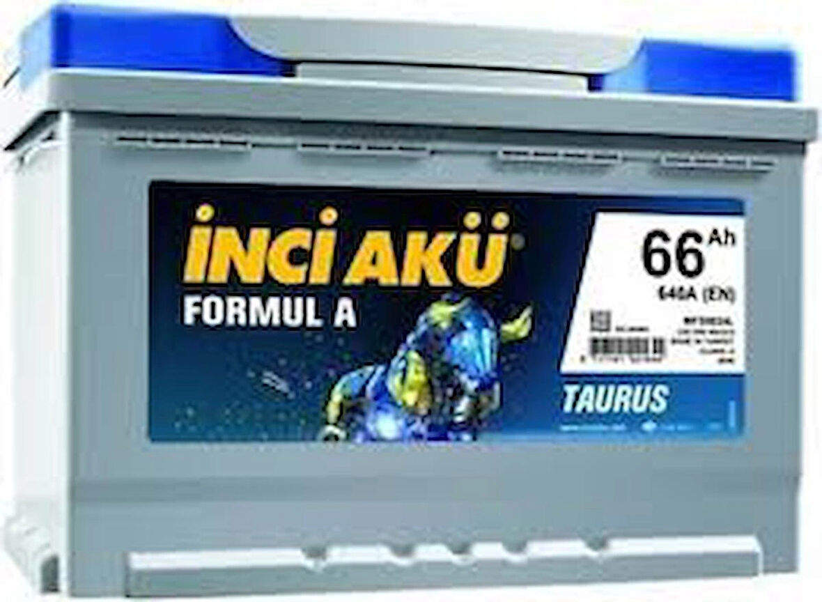 66AH 640EN FORMUL A TAURUS (ALÇAK) - İNCİ AKÜ - Ücretsiz Montaj