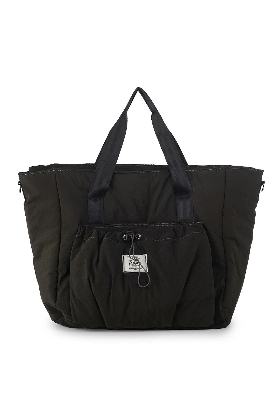 İCONE BAG Icone Önü Büzgü Cepli Fermuar Kapamalı Yoga, Pilates, Fitness ,Gym Spor Çantası Haki